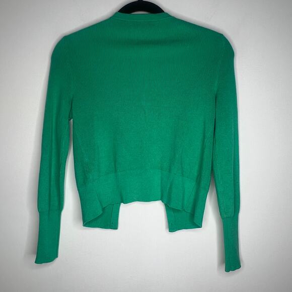 J. Crew Green Ribbed Jackie Cardigan Size XS - Picture 3 of 6